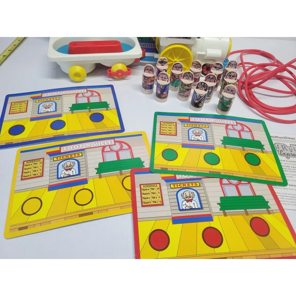 Vtg Fundex Toot R Ville Express Game Train Memory Color Learning‎ Toy working